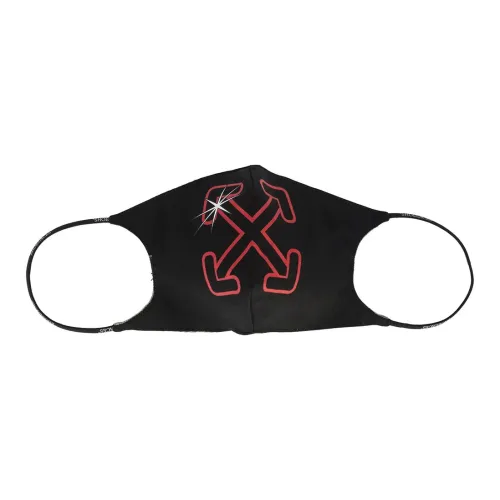 Off Белый Стрелка Хлопковая ткань Маски для лица Черный Унисекс