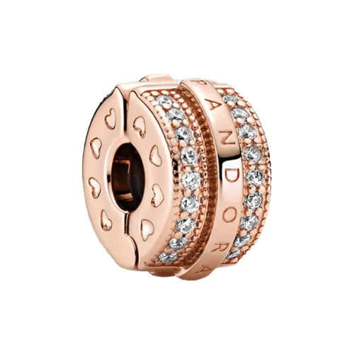 Pandora 14K Розово-золотой покрытый, кубический цирконий, ювелирные аксессуары для женщин
