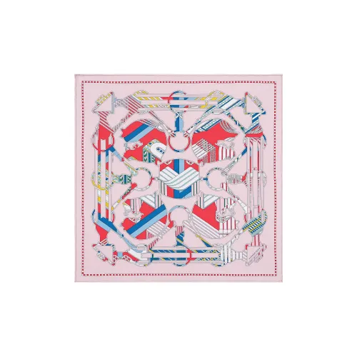 HERMES Шелковые повязки на голову Винтаж Розовый Красный Синий Женские