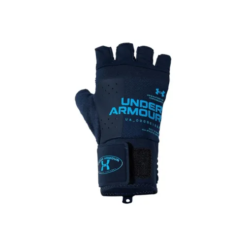 Under Armour Кожа/Нейлон/Эластан Спортивные перчатки Синий Унисекс