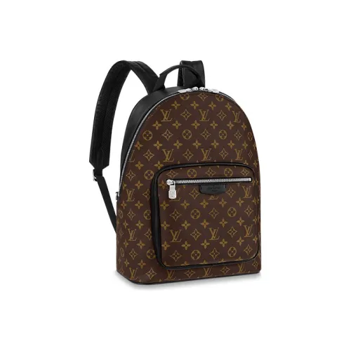 LOUIS VUITTON Покрытый холст с кожаными вставками рюкзак мужской коричневый