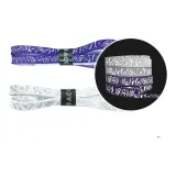 Белый Пейсли 3M Светоотражающие Шнурки*1 пара + Градиент Фиолетовый Пейсли 3M Светоотражающие Шнурки*1 пара