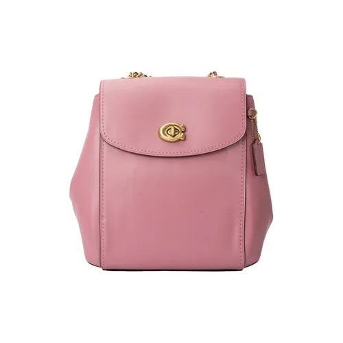 COACH Коровья кожа Рюкзак Маленький Женский Вишневый цветок Розовый