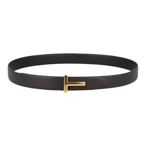 TF Ремни из коровьей кожи унисекс коричневый 3 см