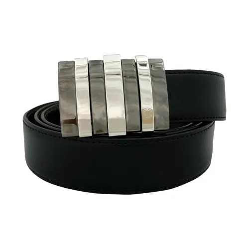 MONTBLANC Ремни из коровьей кожи Мужской Черный Ширина 3 см