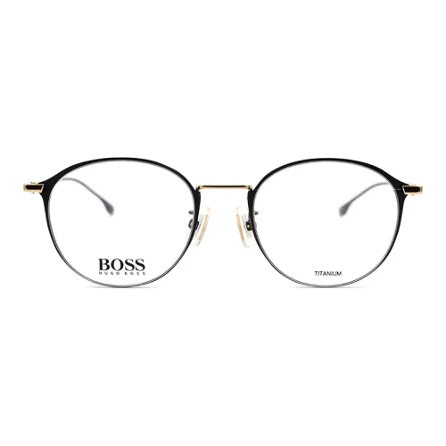 Очки Hugo Boss с диоптриями черные золотые мужские