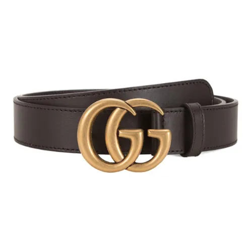 GUCCI Ремни из коровьей кожи Мужской Коричневый Ширина 4CM