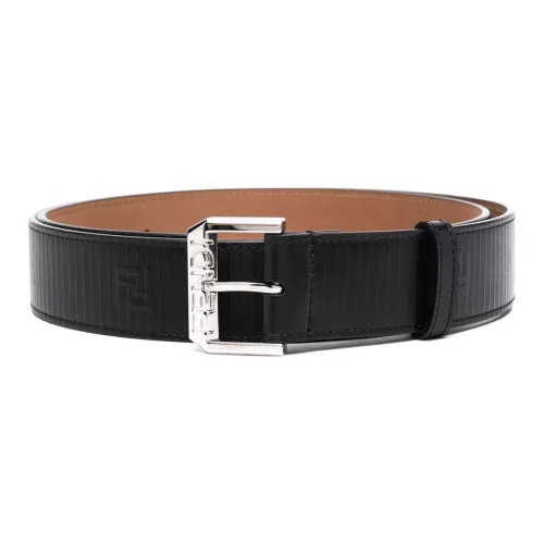 FENDI Ремни из коровьей кожи Мужской Черный 3,5 см