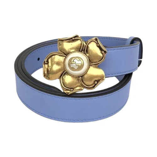 GUCCI Кожаные ремни Унисекс Синий