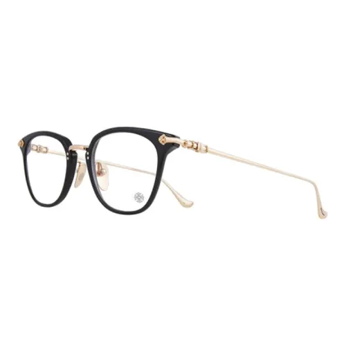 Chrome Hearts Пластина And Металл Квадрат Оправы для очков Унисекс Черный золотой