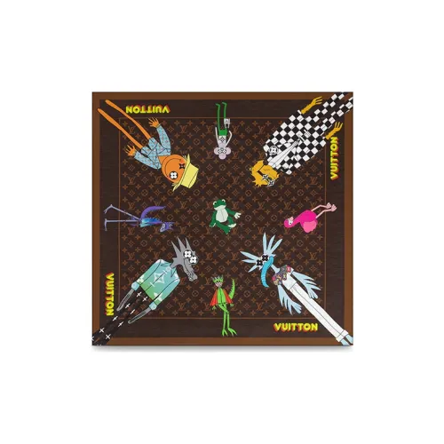 LOUIS VUITTON Хлопковая ткань Маски для лица Коричневый Унисекс