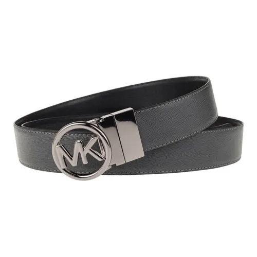 MICHAEL KORS Ремни из коровьей кожи, черный и серый цвет, мужской