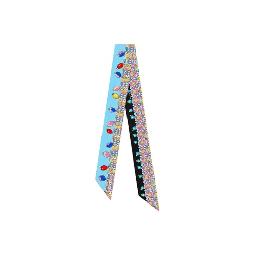 HERMES Шелковые шарфы, синий, женские