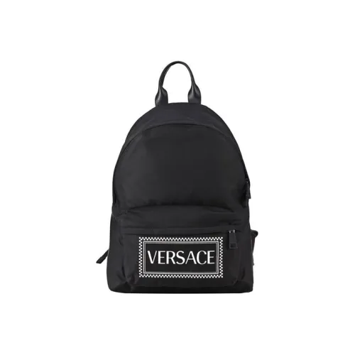 VERSACE Ткань Рюкзак Большой Унисекс Черный