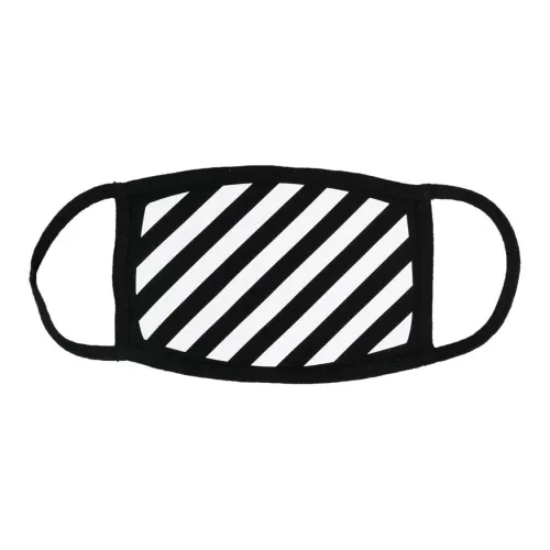 Off Белая хлопковая ткань Маски для лица Унисекс Черный