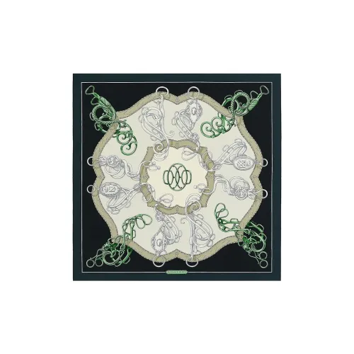 HERMES Шелковые шарфы Женские Зеленый