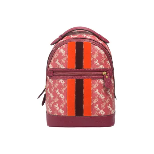 COACH Barrow Кожа Рюкзак Маленький Женский Красный