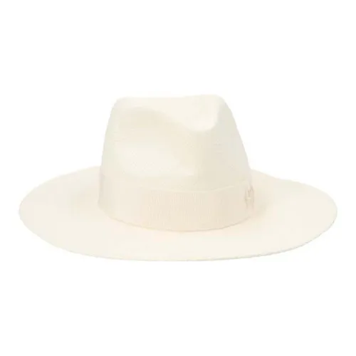 RUSLAN BAGINSKIY Плетеная соломенная шляпа Белая Женская