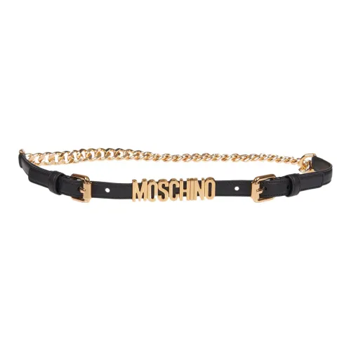 MOSCHINO Кожаные ремни, черные, женские