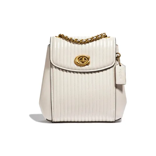 COACH Parker Кожа Одно плечо Через плечо Рюкзак Маленький Женская Белый