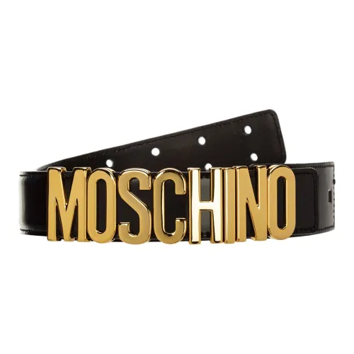 MOSCHINO Ремни из коровьей кожи, черные, женские