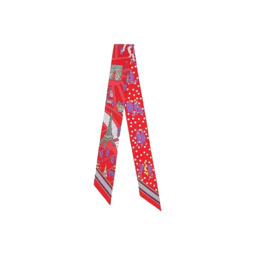 HERMES Шелковые шарфы Женские Красный