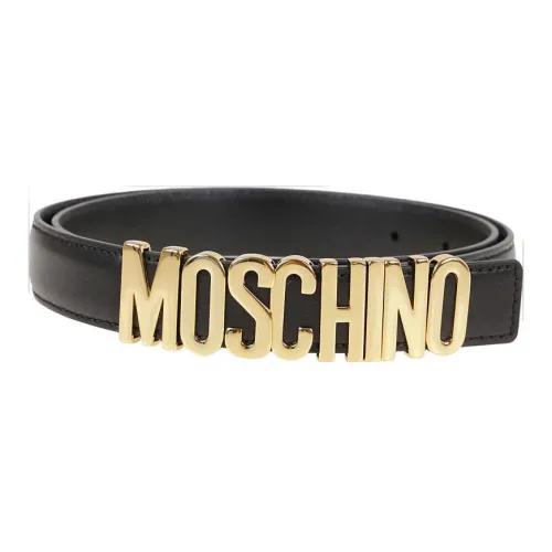 MOSCHINO Кожаные ремни, черный, унисекс