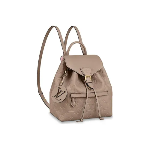LOUIS VUITTON Montsouris Рюкзак из коровьей кожи маленький женский цвет тауповый
