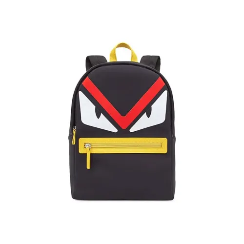 FENDI Ткань Рюкзак Детский Черный Желтый Красный