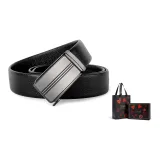 Зернистая кожа личи, черный ремешок с металлической пряжкой + премиум-бокс