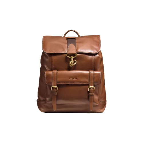 COACH Bleecker Кожа Рюкзак Мужской Винтаж Коричневый