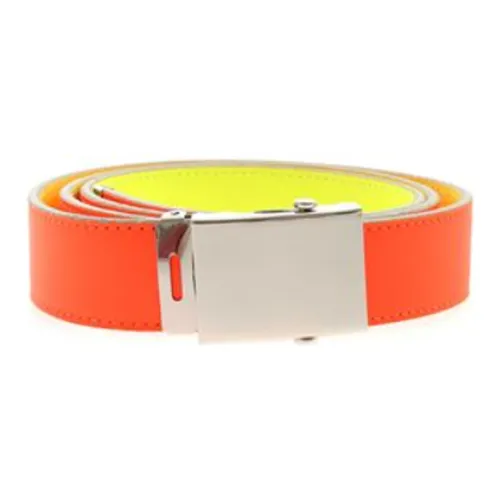 Кожаные ремни CDG Collaboration оранжево-желтого цвета, мужские