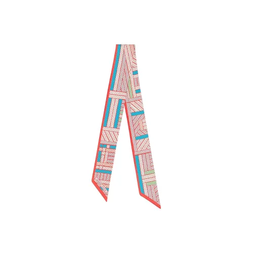 HERMES Twilly Шелковые шарфы Женские Свежий Синий Гранатовый Красный