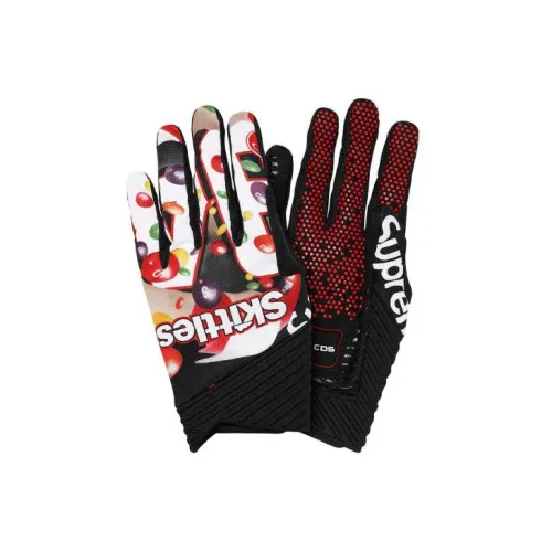 Supreme Спортивные перчатки Черный Красный Белый Унисекс