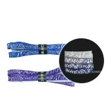Градиент Синий Пейсли 3M Светоотражающие Шнурки*1 Пара + Градиент Фиолетовый Пейсли 3M Светоотражающие Шнурки*1 Пара