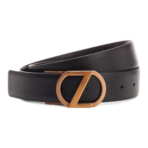 Ermenegildo Zegna Ремни из коровьей кожи, черные, мужские