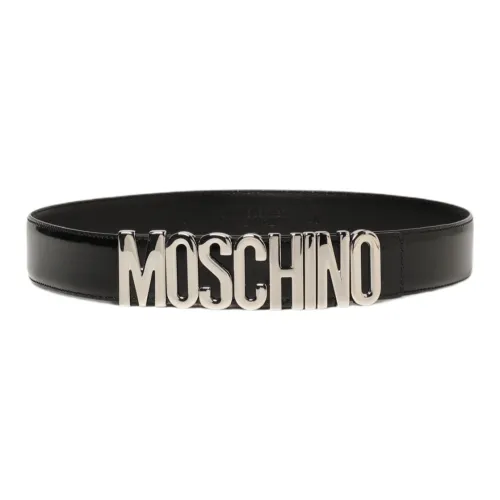 MOSCHINO Кожаные ремни, черный, унисекс