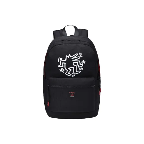 ANTA Keith Haring Коллаборация Shandong Silk Backpack Unisex Black
