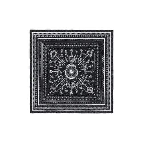 HERMES Шали Черный Унисекс