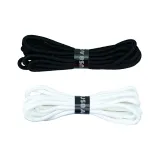 Black Round Laces 1 Pack + White Round Laces 1 Pair  
Черные круглые шнурки 1 упаковка + белые круглые шнурки 1 пара