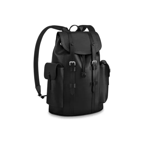 LOUIS VUITTON CHRISTOPHER Epi Водная рябь Кожа Рюкзак Обычный Мужской Черный