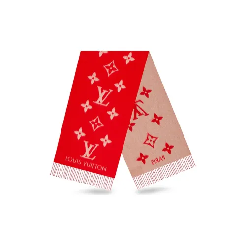 LOUIS VUITTON Вязаные шарфы Женские Красный