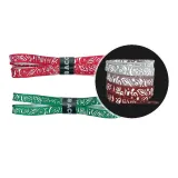 Градиент Красный Пейсли 3M Светоотражающие Шнурки*1 Пара + Градиент Зеленый Пейсли 3M Светоотражающие Шнурки*1 Пара