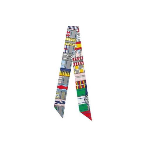 HERMES Twilly Шелковые шарфы Зеленый Женские