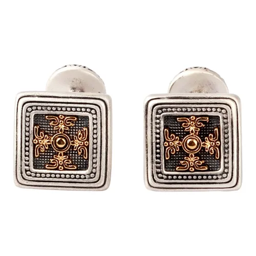 MUSTKOO Антично-серебристый DUAL Цвет Золото Запонки Унисекс