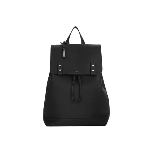 SAINT LAURENT Рюкзак из крупнозернистой коровьей кожи мужской черный