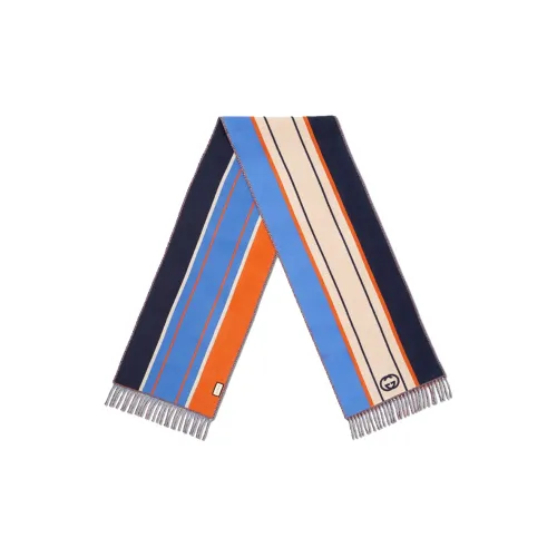 GUCCI Шарфы из шерсти Wool Knit, разноцветные, унисекс