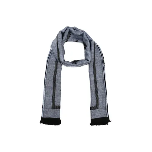 VERSACE Medusa Шерсть Вязаные Шарфы Темно-синий Черный Мужской