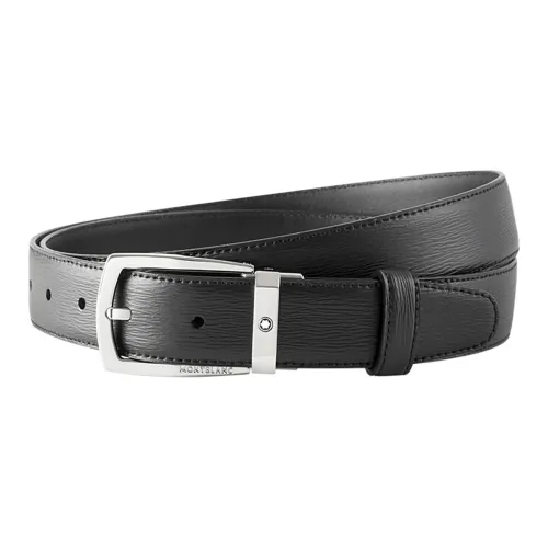 MONTBLANC Кожа Ремень Мужской Черный Ширина 3 см