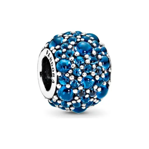 Pandora, стерлинговое серебро 925 пробы, синий кристалл, ювелирные аксессуары, женские